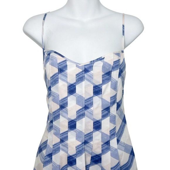 Banana Republic Plaid A-Line Slip Pleated midi Dress size 4p sleeveless wedding - Picture 4 of 12